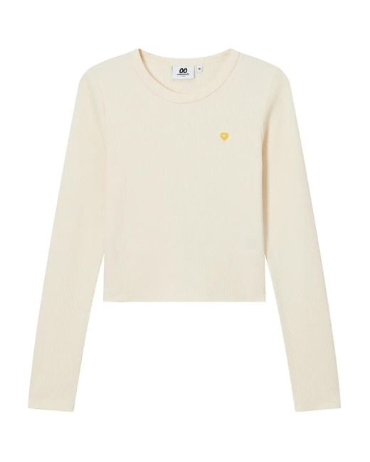 Chocoolate ハート リブtシャツ White
