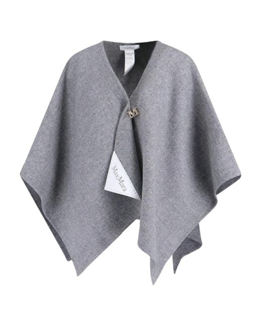 Capa con placa del logo Max Mara de color Gray