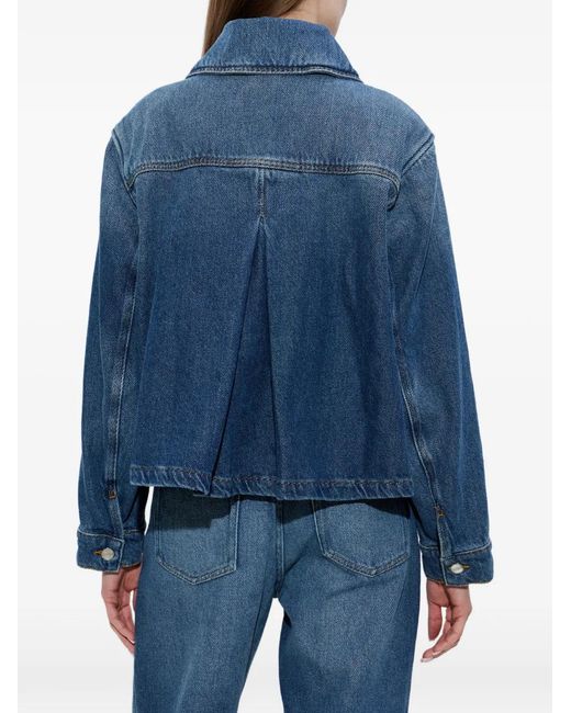 Ganni Blue Pocket Denim Jacket