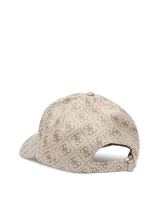 Guess Natural Logo-Pattern Baseball Cap