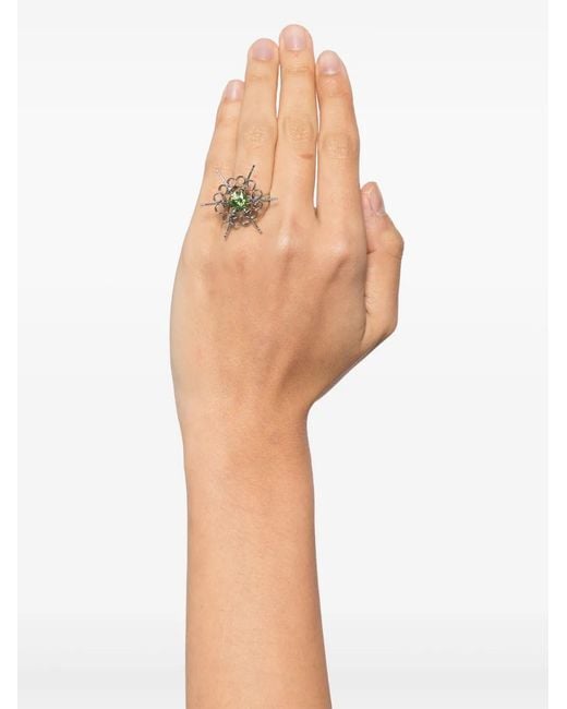 Dheygere Metallic Solitaire Pompadour Ring