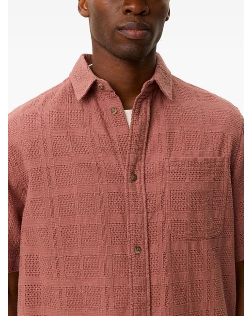 Les Deux Pink Charlie Checked Short-Sleeve Shirt for men