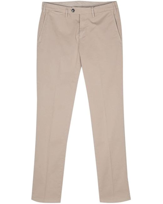 Canali Natural Mid-rise Pressed-crease Trousers for men