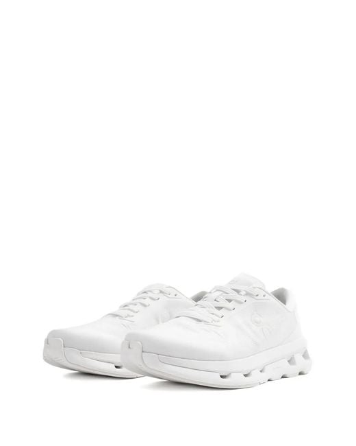 On Shoes White Cloudze Lace-Up Sneakers