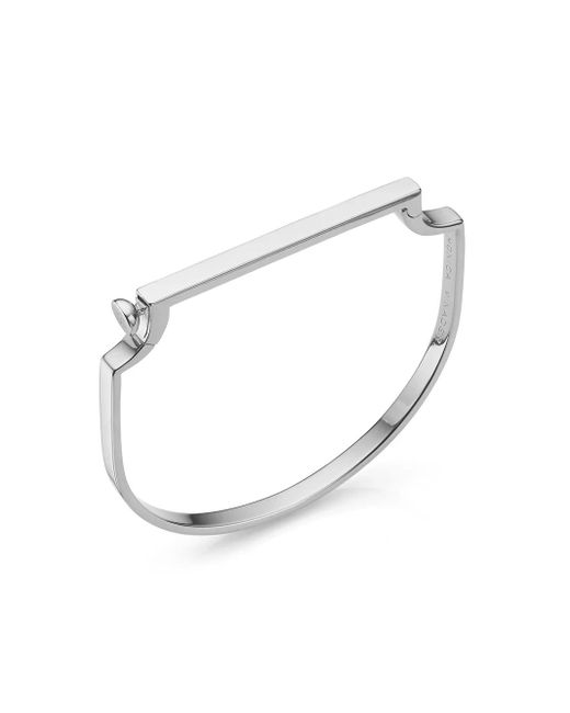 Monica Vinader Metallic Signature Sterling Silver Bangle