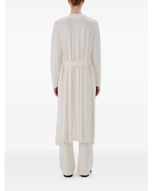 Another Tomorrow White Belted Jersey Robe