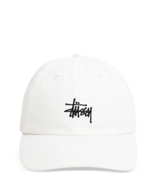Stussy White Logo-embroidered Baseball Cap for men
