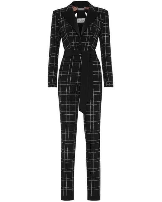 Philipp Plein Cady Strass Jumpsuit Met Uitgesneden Details in het Black