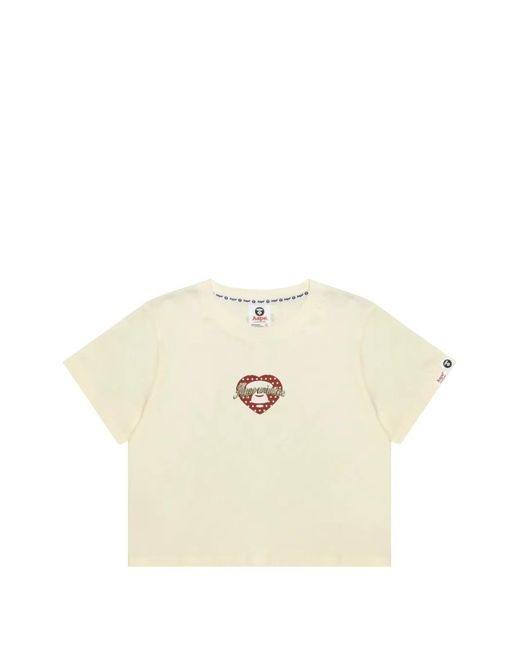 Aape By A Bathing Ape Natural Graphic Cotton T-Shirt