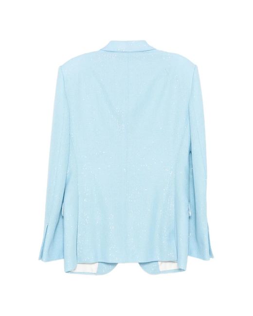 Tom Ford Blue Sequinned Bouclé Blazer for men