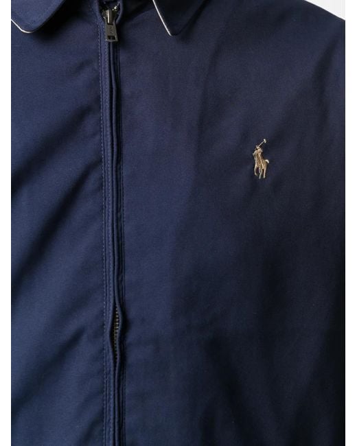 メンズ Polo Ralph Lauren ロゴ ジップアップジャケット Blue
