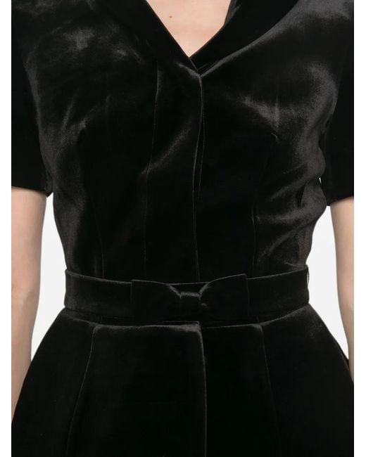 Adamaris Black V-Neck Buttoned Maxi Skirt Set