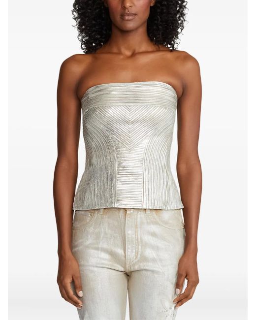 Ralph Lauren Multicolor Striped Strapless Top