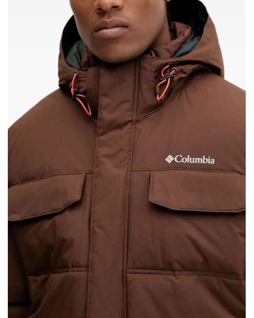 Columbia Brown Logo-print Padded Jacket for men
