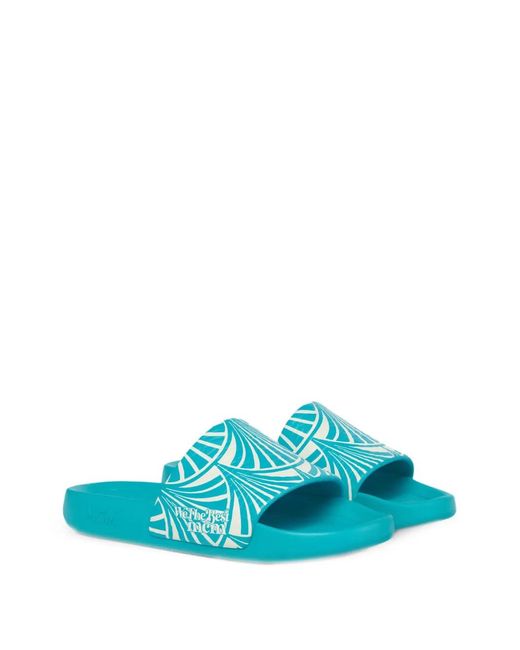 MCM Blue We The Best Art Deco Slides