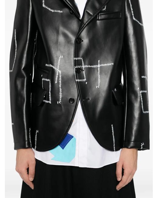 COMME DES GARÇON BLACK Sakko mit Stitch-Detail-Print in Black für Herren