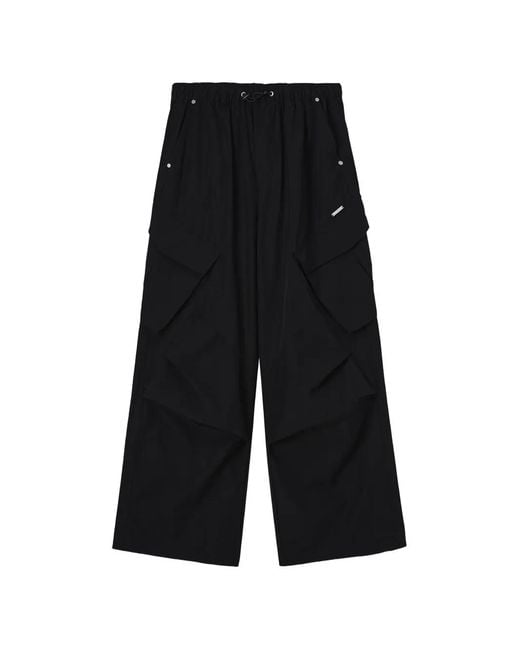 Musium Div. Black Drawstring-Waist Cargo Trousers