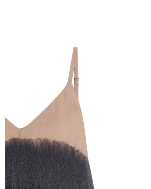 Tela Black Color-Block Brushed-Effect Mini Dress