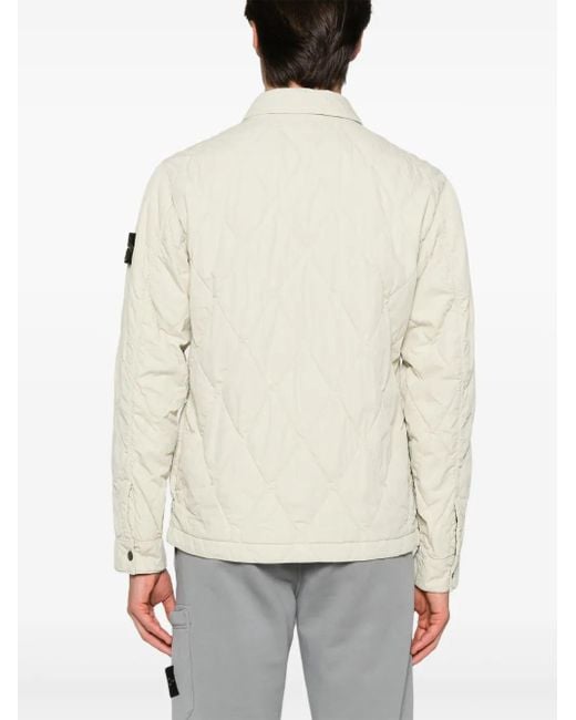 Stone Island Natural Compass-Badge Quilted Jacket for men