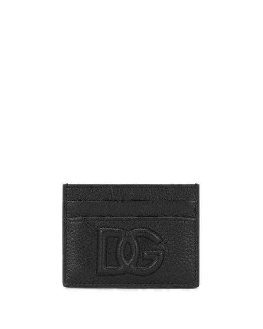 Portacarte con placca logo di Dolce & Gabbana in Black da Uomo