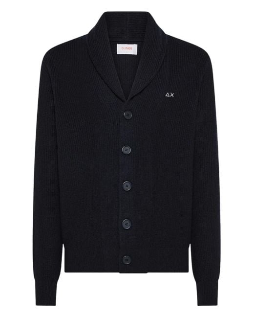Sun 68 Cardigan mit Schalkragen in Blue für Herren