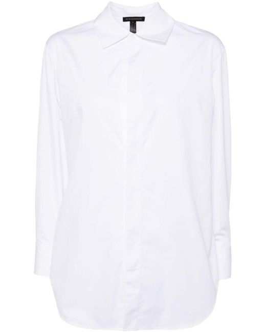 Kiki de Montparnasse White Spread-collar Cotton Shirt