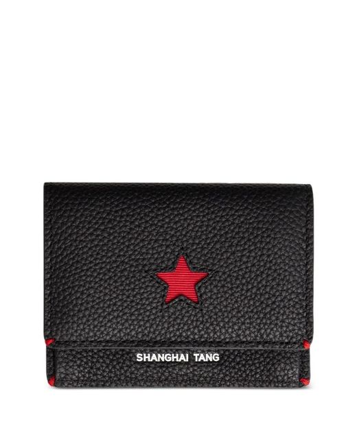 Shanghai Tang Black Tang Star Cut-Out Billfold Wallet for men