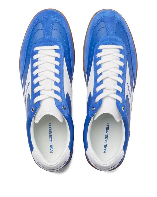 Karl Lagerfeld Blue Kandidate Lace-Up Sneakers for men