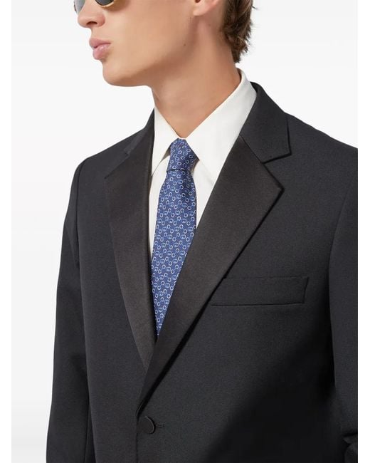 Gucci Blue Interlocking G Tie for men