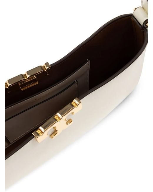 Tory Burch Natural Eleanor Slim Leather Shoulder Bag