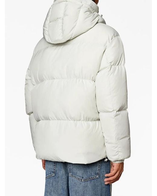 DIESEL White W-Rolfys Padded Jacket for men