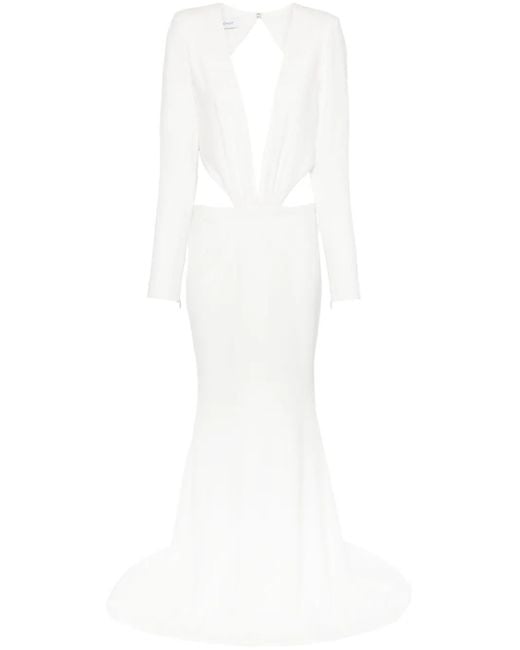 Monot White Cut-Out Maxi Dress