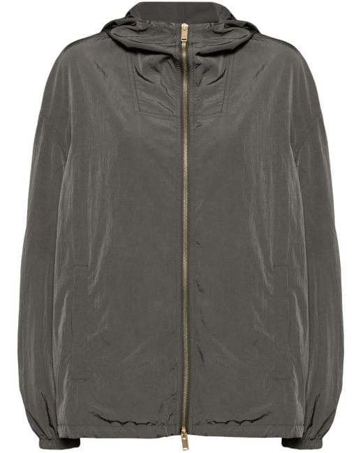 Fabiana Filippi Gray Windbreaker Jacket