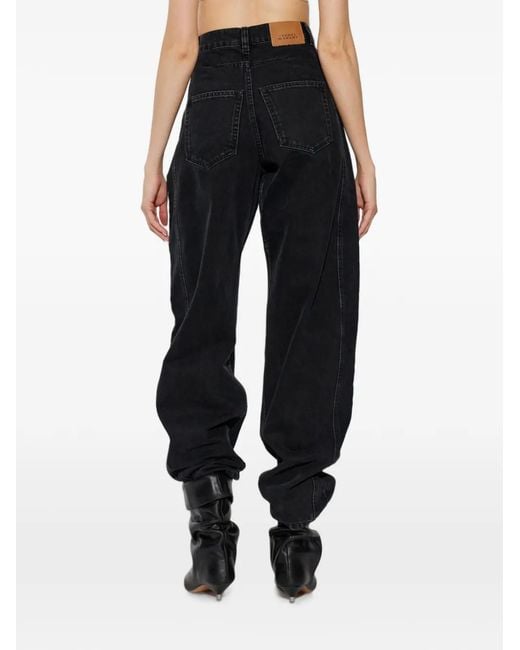 Isabel Marant Black Lisha Tapered Jeans