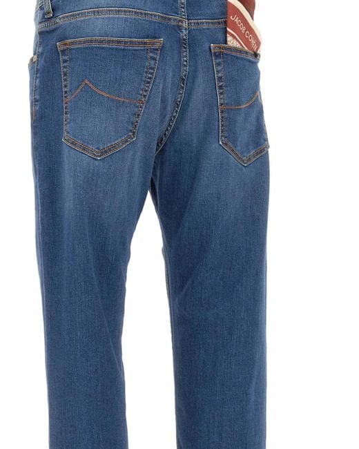 Jacob Cohen Blue Five-Pocket Jeans for men