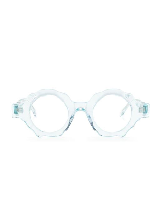 Gafas G3 WT con montura redonda Kuboraum de color Blue