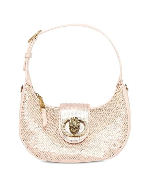 Kurt Geiger Natural Sequin-Embellished Shoulder Bag