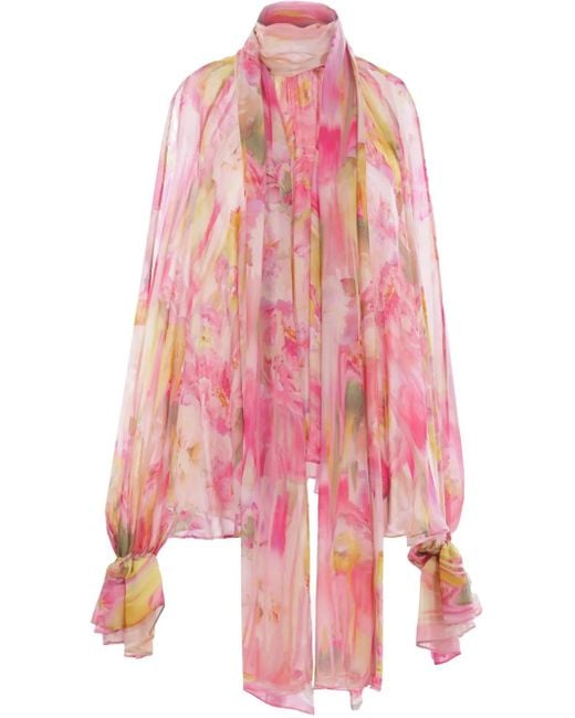 Blumarine プリント ブラウス Pink