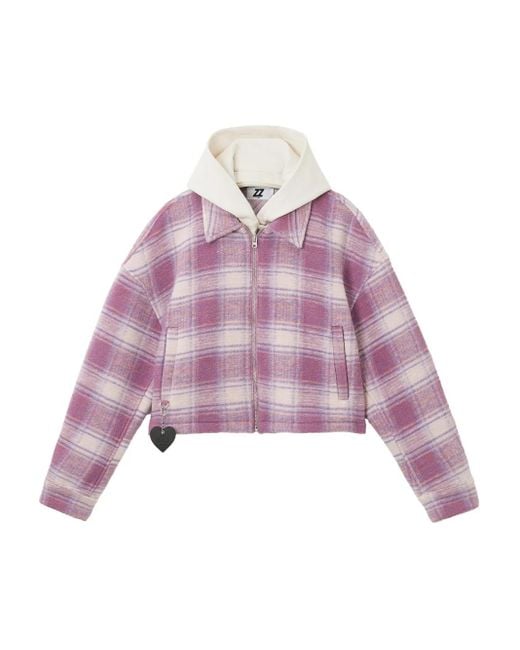 Giacca A Quadri di Izzue in Pink