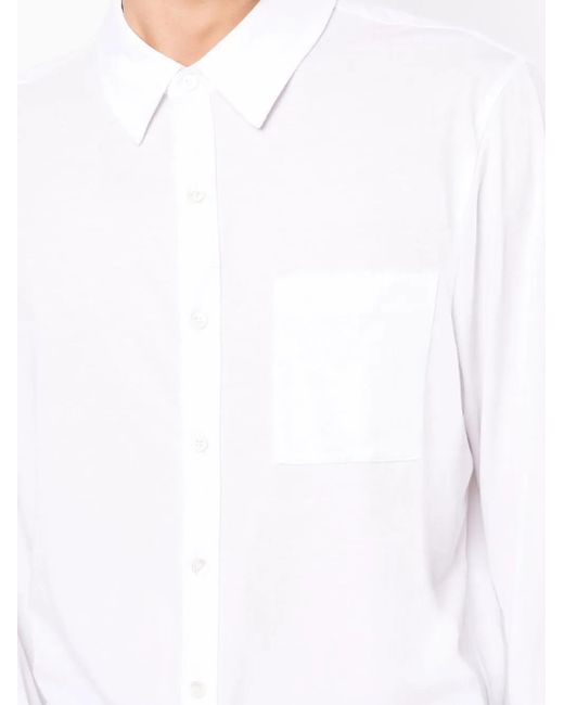 James Perse White Long-Sleeve Knit Shirt for men