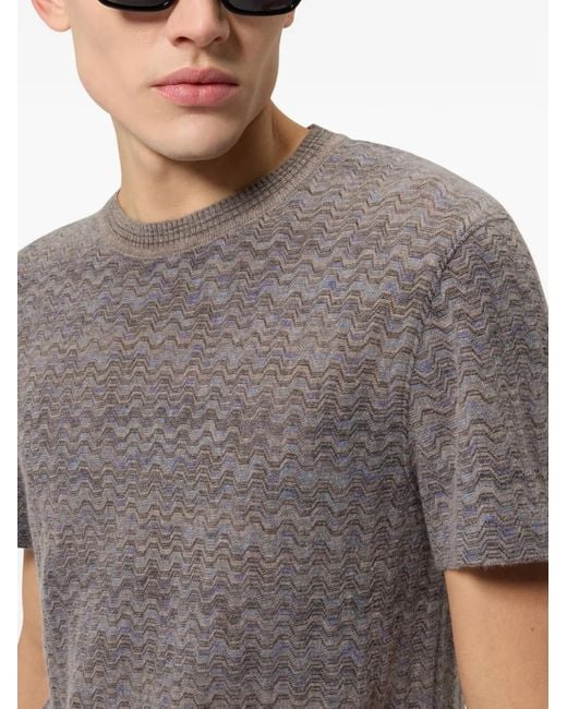 Missoni Gray Crew-Neck T-Shirt for men