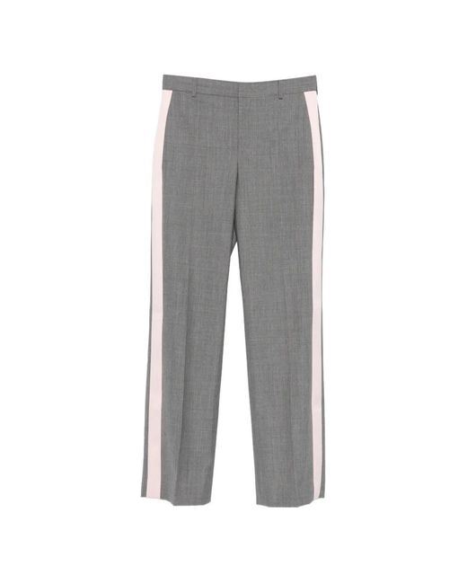 Moschino Gray Side-Stripe Trousers
