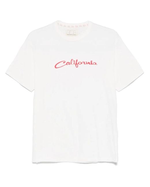 メンズ ERL コットン Tシャツ White