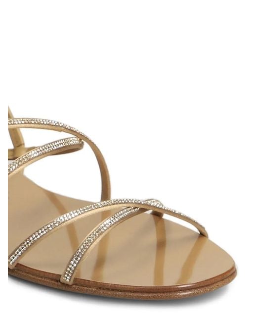 Pedro Garcia White Esme Crystal-Embellished Strappy Sandals