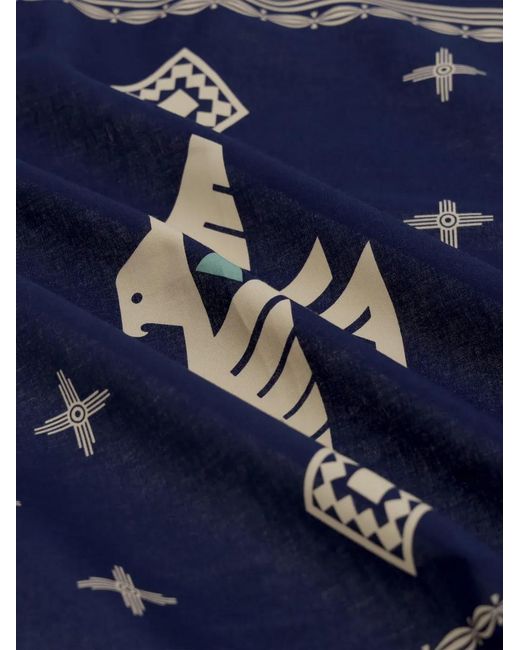 Fortela Blue Bird-Motif Bandana for men