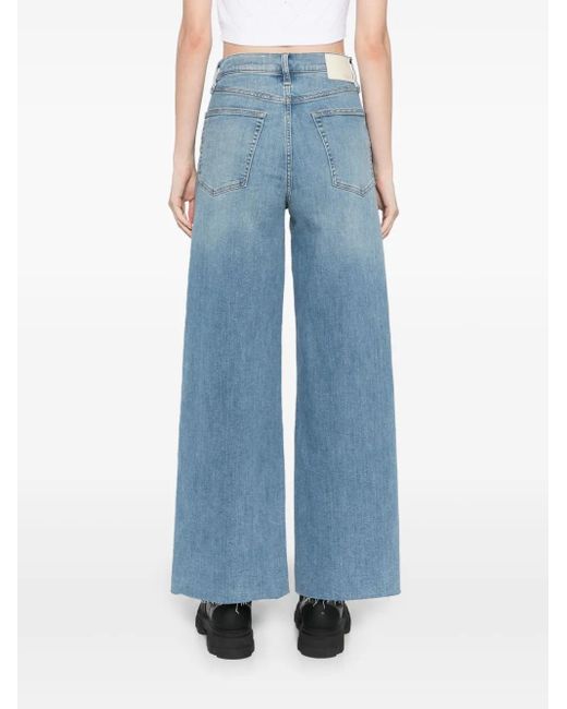 Rag & Bone Blue Wide-Leg Jeans