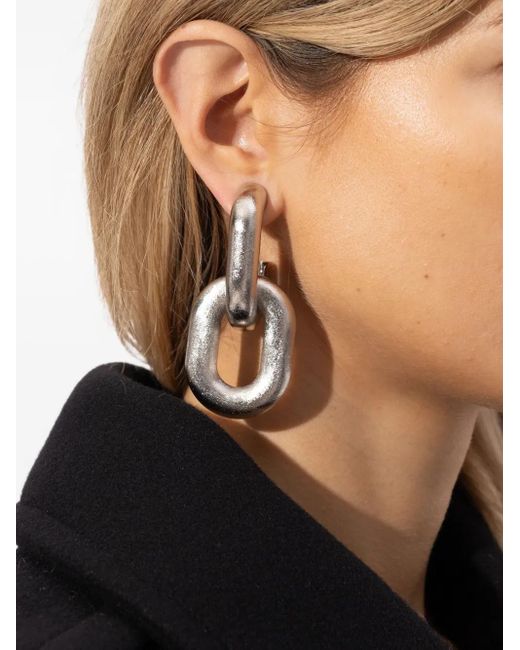 DSquared² White Chain-Link Earrings