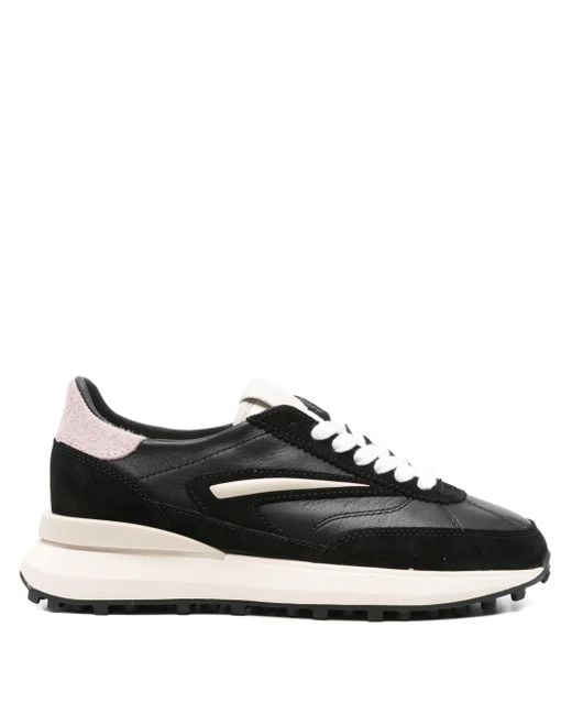 Date スエード レザースニーカー Black