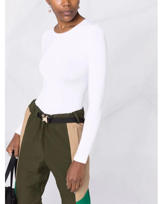 Wolford White Berlin Long-Sleeve Bodysuit