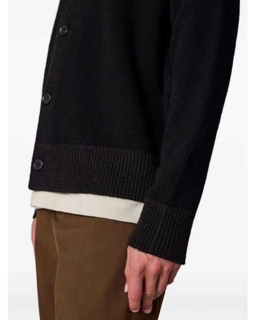 Paul Smith Black V-Neck Buttoned Cardigan for men